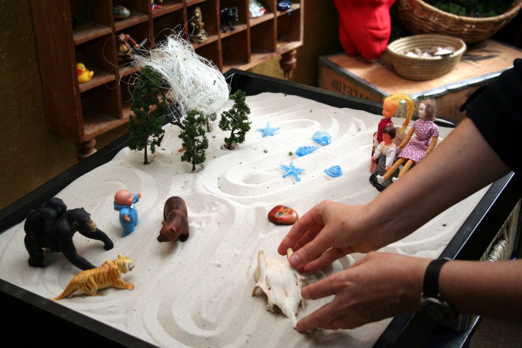 sand tray in therapy use - creative therapy techniques